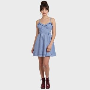 American Eagle Cutout Tie Back Striped Sundress- (Belt Not Included)